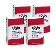GOJO Cherry Gel Pumice Hand Cleaner Refill, Cherry Scent, 2,000 mL, 4/Carton (729004)