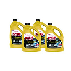 Drano Max Gel Clog Remover, Bleach Scent, 128 oz Bottle, 4/Carton (696642)