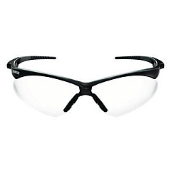 KleenGuard V30 Nemesis VL Safety Glasses, Black Half Frame, Clear Dual Lens, 12/Carton (55401)