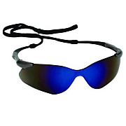 KleenGuard Nemesis Safety Glasses, Gunmetal Half Frame, Blue Dual Lens (20471)