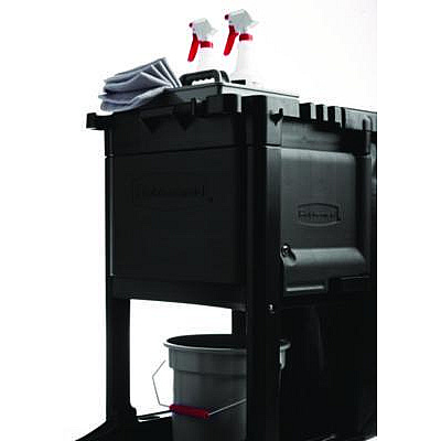 Rubbermaid Commercial Cleaning Cart Locking Door Kit, Black (1861443)