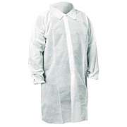 KleenGuard KGA10 Standard Weight Lab Coat for Non-Hazardous Particulate Protection, Large, White, 50/Carton (67320)