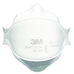 3M Aura Particulate Respirator 9205+, Standard Size, 12/Carton (9205PLUSCT)