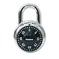 Master Lock Combination Lock, Stainless Steel, 1.87" Wide, Silver (1500D)