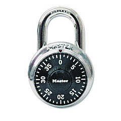Master Lock Combination Lock, Stainless Steel, 1.87" Wide, Silver (1500D)