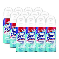 LYSOL Brand Disinfectant Spray To Go, Crisp Linen Scent, 1.5 oz Aerosol Spray, 12/Carton (99923CT)