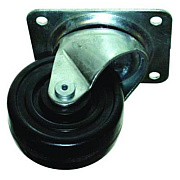 Rubbermaid Commercial 4-Inch Swivel Plate Caster with Hardware, Black (FG1025L40000)