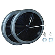Rubbermaid Commercial 12-Inch Wheel Kit with Hardware, Black (FG9W71L2BLA)