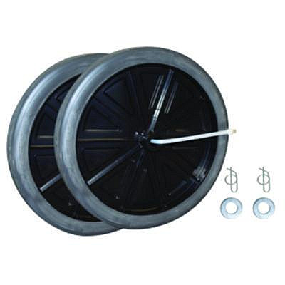 Rubbermaid Commercial 12-Inch Wheel Kit with Hardware, Black (FG9W71L2BLA)