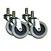Rubbermaid Commercial SRP Caster Kit, Four 2.5" Wheels, Gray (1859135)