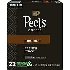 Peet's Coffee & Tea French Roast Coffee K-Cups, 22/Box (6545)