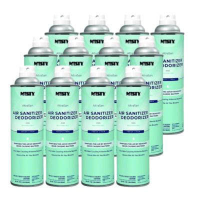 Misty Handheld Air Sanitizer/Deodorizer, Fresh Linen, 10 oz Aerosol Spray, 12/Carton (1037236)