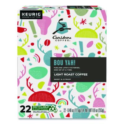 Caribou Coffee BOU YAH K-Cup Pods, Light Roast, 22/Box (6865)
