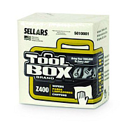 TOOLBOX Z400 Quarterfold Wipers, 1-Ply, 11.87 x 13, White, 12/Carton (5010001)