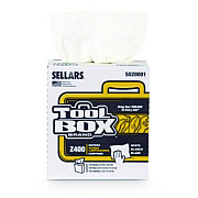 TOOLBOX Z400 Interfold Pop-Up Wipers, 1-Ply, 8.5 x 16.5, White, 8/Carton (5020001)