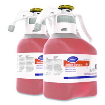 Diversey Stride Neutral Cleaner, Citrus Scent, 1.4 L SmartDose, 2/Carton (95122613)