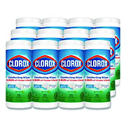 Clorox Disinfecting Wipes, Bleach Free Cleaning Wipes, 1-Ply, 7 x 8, Fresh Scent, White, 35/Canister, 12 Canisters/Carton (01593CT)