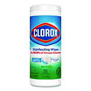 Clorox Disinfecting Wipes, Bleach Free Cleaning Wipes, 1-Ply, 7 x 8, Fresh Scent, White, 35/Canister (01593EA)
