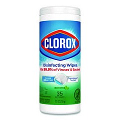 Clorox Disinfecting Wipes, Bleach Free Cleaning Wipes, 1-Ply, 7 x 8, Fresh Scent, White, 35/Canister (01593EA)