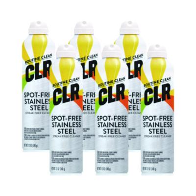 CLR Spot-Free Stainless Steel Cleaner, Citrus, 12 oz Can, 6/Carton (CSS12)