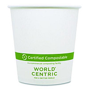 World Centric Paper Hot Cups, 10 oz, White, 1,000/Carton (CUPA10)