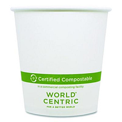 World Centric Paper Hot Cups, 10 oz, White, 1,000/Carton (CUPA10)