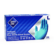 ProGuard Nitrile Gloves, Powder-Free, Large, 3 mil (Palm), 3.5 mil (Fingers), Blue, 100/Box, 10 Boxes/Carton (GNPRLG1A)