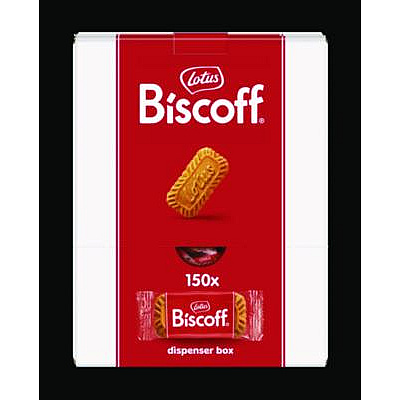 Biscoff Cookies Dispenser Box, Caramel Cookie, 0.22 oz Bag, 150/Carton (50639)