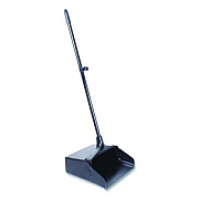 Boardwalk Lobby Dust Pan, 11.75 x 37, 34" Handle, Plastic/Aluminum, Black (02600)