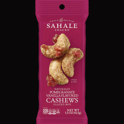 Sahale Snacks Pomegranate Vanilla Glazed Mix Cashews, 1.5 oz Bag, 18/Carton (00328)