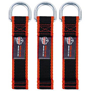 ergodyne Squids 3706 Web Tool Tether Attachment with D-Ring Tool Tails, 5 lb Max Working Capacity, 5.5" Long, Black, 3/Pack (19710)