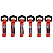 ergodyne Squids 3707 Web Tool Tether Attachment w/ Non-Conductive D-Ring Tool Tails, 2 lb Max Working Capacity, 3.5", Orange, 6/Pack (19711)