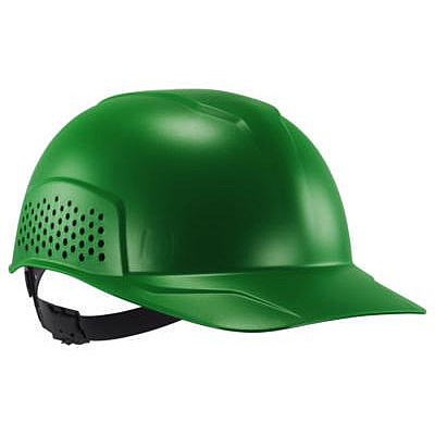 ergodyne Skullerz 8951 Vented Hard Shell Bump Cap, Short Brim, Green (23982)