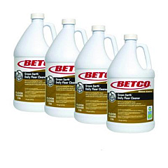 Betco Green Earth Daily Floor Cleaner, Unscented, 1 gal Bottle, 4/Carton (5360400CT)