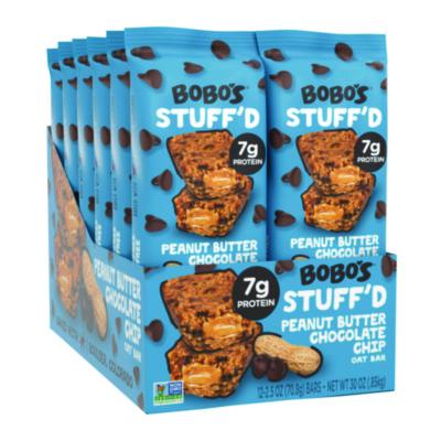 Bobo's Stuff'D Peanut Butter and Chocolate Chip Oat Bar, 2.5 oz Bar, 12/Box (00104)