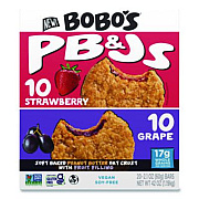 Bobo's PB and J Variety Pack, Peanut Butter/Grape and Peanut Butter/Strawberry, 2.1 oz Bar, 12/Box (00478)