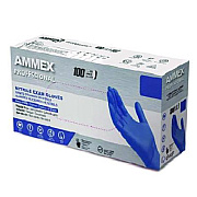 AMMEX Professional Nitrile Exam Gloves, Powder-Free, Medium, 9.5" Long, Blue, 100/Box (ACNPF44100BX)