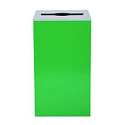 Alpine Industries 29 Gallon Trash/Recycling Cans, Steel, Green Can with Mixed Lid (4450KITGRNM)