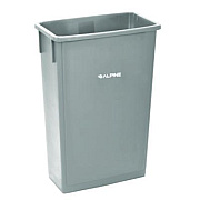 Alpine Industries Slim 23 Gallon Indoor Trash Can, Plastic, Gray (477GRY)