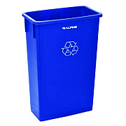 Alpine Industries Slim 23 Gallon Recycling Bin, Plastic, Blue (477RBLU)