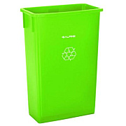 Alpine Industries Slim 23 Gallon Recycling Bin, Plastic, Lime Green (ALP477LGRN)