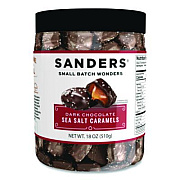 Sanders Small Batch Wonders Dark Chocolate Sea Salt Caramels, 18 oz Tub (MRY30987)