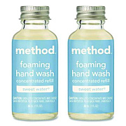 Method Refill + Reuse Foaming Hand Soap Refill, Sweet Water Scent, 1 oz Refill Bottle, 2/Pack (356011)