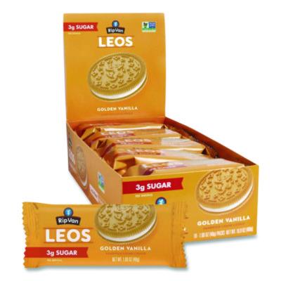 Rip Van Leos Golden Vanilla Sandwich Cookies, 2 Cookies/Pack, 10 Packs/Box (RVW62001)