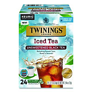 TWININGS Iced Tea K-Cups, Unsweetened Black, 24/Box (TNA23048)