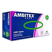 AMBITEX L5201 Series Powder-Free Latex Gloves, X-Large, 4 mil Thick, 9" Long, Ivory, 100/Box, 10 Boxes/Carton (LXL5201)