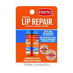 O'Keeffe's Lip Repair Cooling Lip Balm, 0.15 oz Stick, 2/Pack (K1710402)