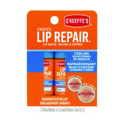 O'Keeffe's Lip Repair Cooling Lip Balm, 0.15 oz Stick, 2/Pack (K1710402)