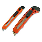 Great Neck Snap-Off Utility Knife Set, 9 mm Knife, 18 mm Knife, Orange/Black (2SBK)