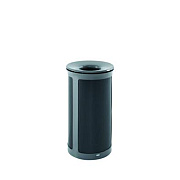 Rubbermaid Commercial ENHANCE Series Waste Receptacle, 33 gal, Metal, Pearl Gray/Umbra Gray (2172852)